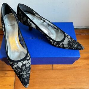 Stuart Weitzman Black Lace Women's Shoes